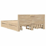 Struttura del letto 2 pcs Sonoma 137 x 188 cm Legno truciolato