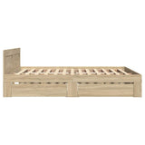 Struttura del letto 2 pcs Sonoma 137 x 188 cm Legno truciolato