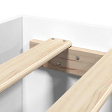 Struttura del letto 2 pcs Bianco 137 x 188 cm Legno truciolato