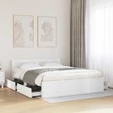 Struttura del letto Bianco 150 x 200 cm Legno truciolato