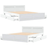 Struttura del letto Bianco 150 x 200 cm Legno truciolato