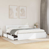 Struttura del letto Bianco 193 x 203 cm Legno truciolato
