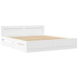 Struttura del letto Bianco 193 x 203 cm Legno truciolato