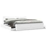 Struttura del letto Bianco 193 x 203 cm Legno truciolato