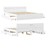 Struttura del letto Bianco 193 x 203 cm Legno truciolato