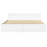 Struttura del letto Bianco 193 x 203 cm Legno truciolato