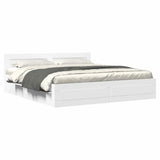 Struttura del letto Bianco 193 x 203 cm Legno truciolato