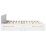 Struttura del letto Bianco 193 x 203 cm Legno truciolato
