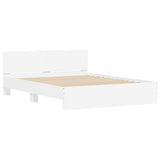 Struttura del letto Bianco 152 x 203 cm Legno truciolato