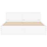 Struttura del letto Bianco 152 x 203 cm Legno truciolato