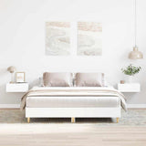 Struttura del letto 2 pcs Bianco 152 x 203 cm Legno truciolato