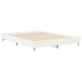 Struttura del letto 2 pcs Bianco 152 x 203 cm Legno truciolato