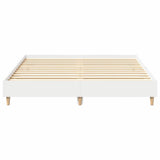 Struttura del letto 2 pcs Bianco 152 x 203 cm Legno truciolato