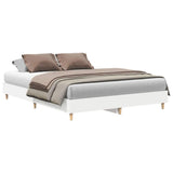 Struttura del letto 2 pcs Bianco 152 x 203 cm Legno truciolato