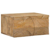 Comodino a muro fatto a mano Marrone Teak 40 x 30 x 20 cm