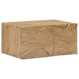 Comodino a muro fatto a mano Marrone Teak 40 x 30 x 20 cm