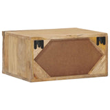 Comodino a muro fatto a mano Marrone Teak 40 x 30 x 20 cm