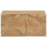 Comodino a muro fatto a mano Marrone Teak 40 x 30 x 20 cm