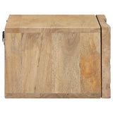 Comodino a muro fatto a mano Marrone Teak 40 x 30 x 20 cm