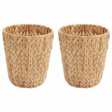 Cestini per Carta da Rifiuti 2 pcs Naturale 26 x 26 x 29 cm