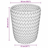 Cestini per Carta da Rifiuti 2 pcs Naturale 26 x 26 x 29 cm