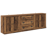 Sideboards con cassetto 3 pcs Legno antico 210 x 35,5 x 67,5 cm