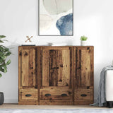 Credenza con cassetto 3 pcs Legno vecchio Legno truciolato
