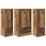Credenza con cassetto 3 pcs Legno vecchio Legno truciolato