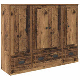 Credenza con cassetto 3 pcs Legno vecchio Legno truciolato