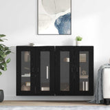 Armadi da Parete 2 pcs Rovere Nero 69,5 x 34 x 90 cm