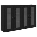 Armadi da Parete 2 pcs Rovere Nero 69,5 x 34 x 90 cm