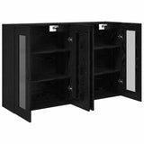 Armadi da Parete 2 pcs Rovere Nero 69,5 x 34 x 90 cm