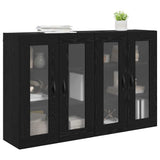 Armadi da Parete 2 pcs Rovere Nero 69,5 x 34 x 90 cm