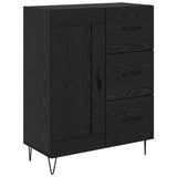 Credenza Rovere Nero 69,5 x 34 x 90 cm Legno truciolato