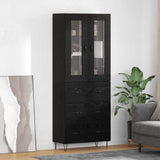 Credenza Rovere Nero 69,5 x 34 x 90 cm Legno truciolato
