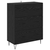 Credenza Rovere Nero 69,5 x 34 x 90 cm Legno truciolato