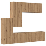 Unità TV da Parete 5 pcs Rovere artigianale Legno truciolato