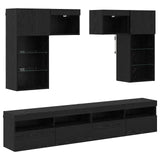 Unità per TV a Muro 6 pcs Rovere artigianale Legno truciolato
