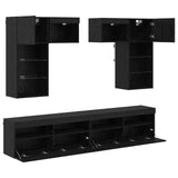 Unità per TV a Muro 6 pcs Rovere artigianale Legno truciolato