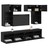 Unità per TV a Muro 6 pcs Rovere artigianale Legno truciolato