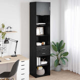 Credenza Rovere Nero 50 x 42,5 x 225 cm Legno truciolato