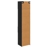 Credenza Rovere Nero 50 x 42,5 x 225 cm Legno truciolato