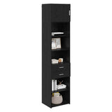 Credenza Rovere Nero 50 x 42,5 x 225 cm Legno truciolato