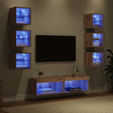 Mobile TV 8 pcs Rovere artigianale Vetro