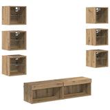 Mobile TV 8 pcs Rovere artigianale Vetro
