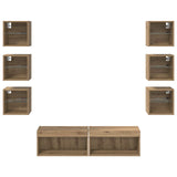 Mobile TV 8 pcs Rovere artigianale Vetro