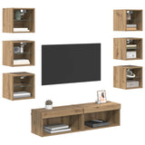 Mobile TV 8 pcs Rovere artigianale Vetro