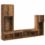 Unità per TV a Muro 4 pcs Legno vecchio Legno truciolato