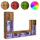 Unità per TV a Muro 4 pcs Legno vecchio Legno truciolato