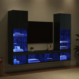 Unità a muro per TV con LED 5 pcs 40,5 x 30 x 102 cm
